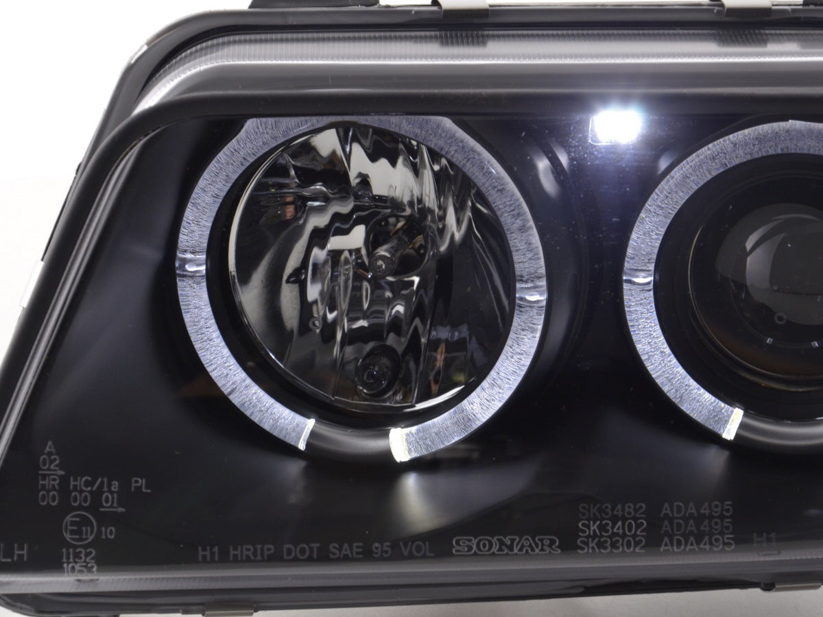 Scheinwerfer Set Audi A4 Typ B5 95-99 schwarz Scheinwerfer Set Audi A4 Typ B5 95-99 schwarz